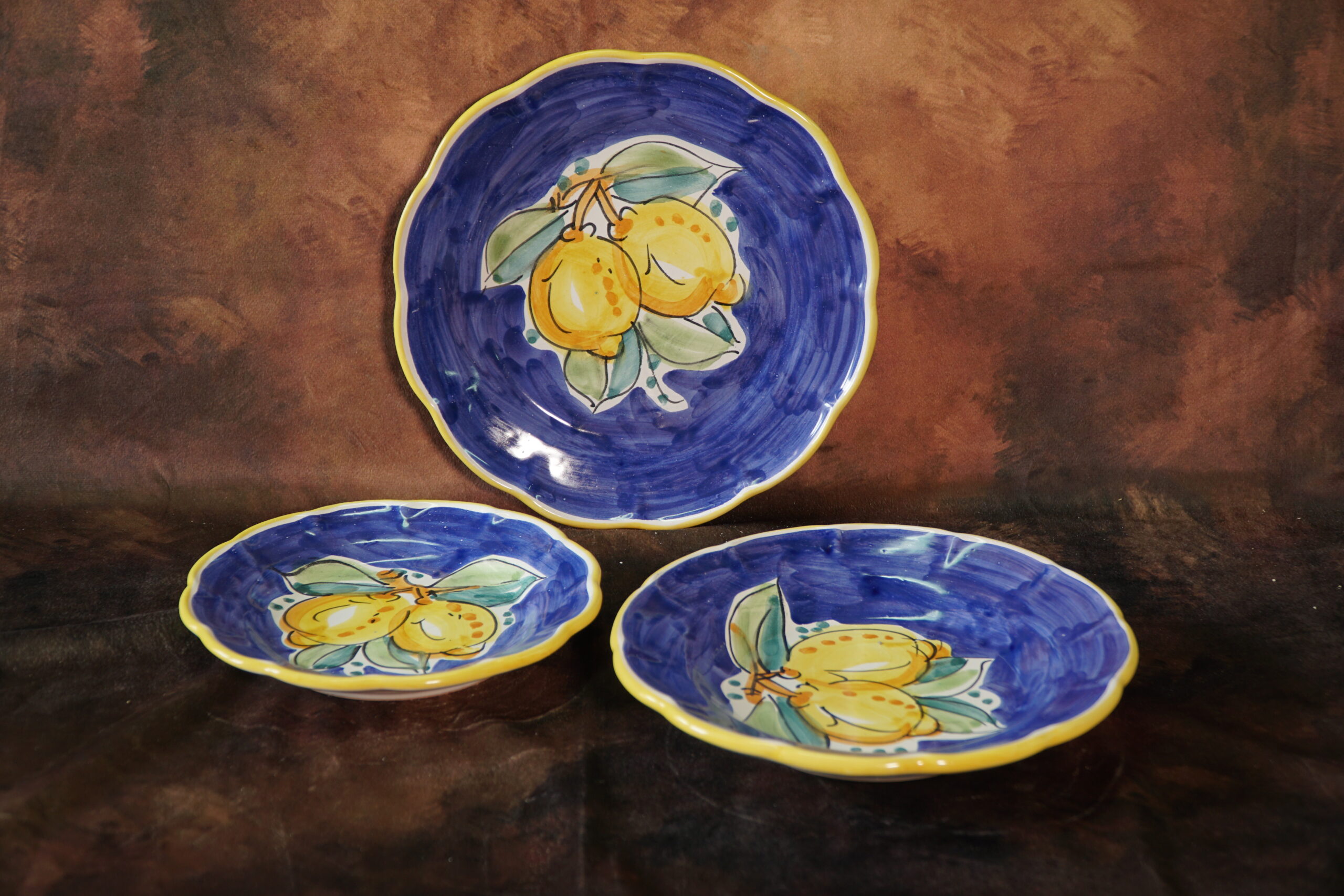 Set piatti decoro frutta - Ceramica Massimino